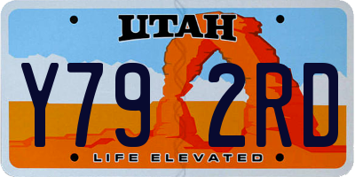 UT license plate Y792RD