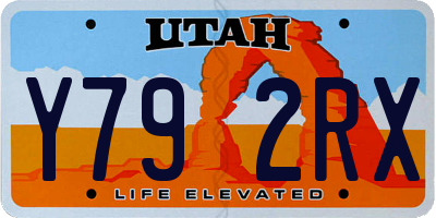 UT license plate Y792RX