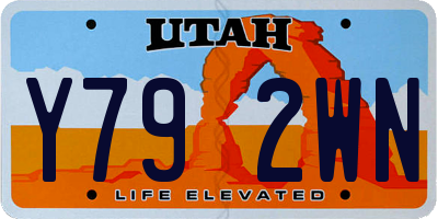 UT license plate Y792WN