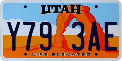 UT license plate Y793AE