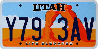 UT license plate Y793AV