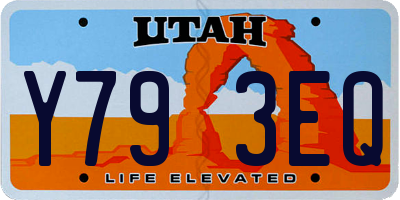 UT license plate Y793EQ