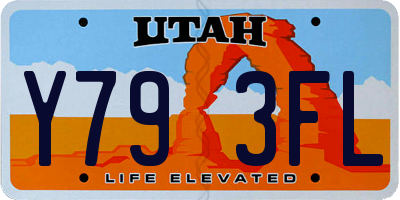 UT license plate Y793FL