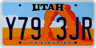UT license plate Y793JR