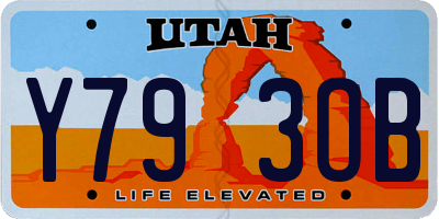 UT license plate Y793OB