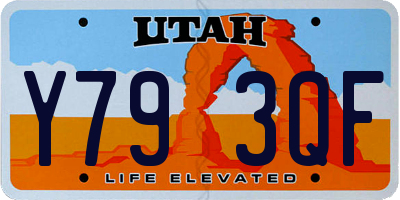 UT license plate Y793QF