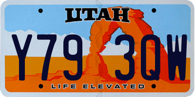 UT license plate Y793QW