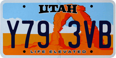 UT license plate Y793VB