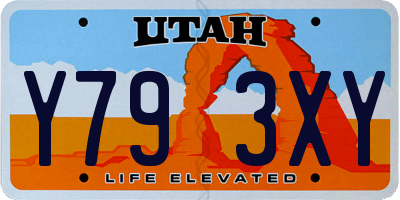 UT license plate Y793XY