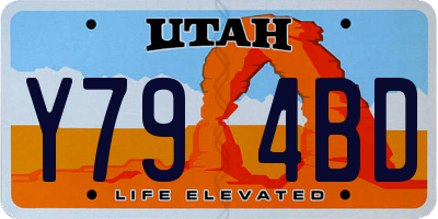 UT license plate Y794BD