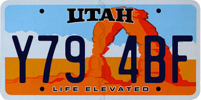 UT license plate Y794BF