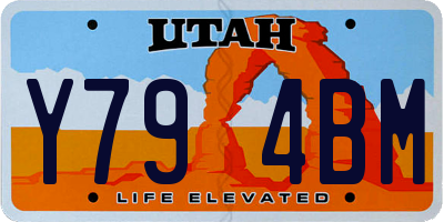 UT license plate Y794BM