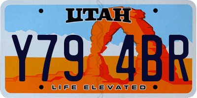 UT license plate Y794BR