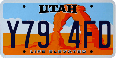 UT license plate Y794FD