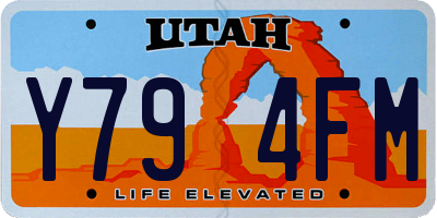 UT license plate Y794FM
