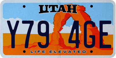 UT license plate Y794GE