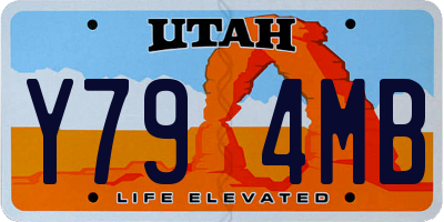 UT license plate Y794MB