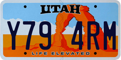 UT license plate Y794RM