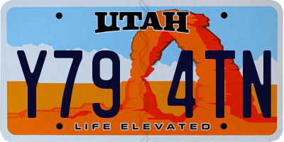 UT license plate Y794TN