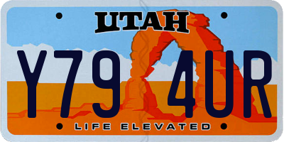 UT license plate Y794UR