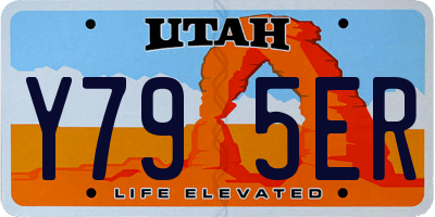 UT license plate Y795ER