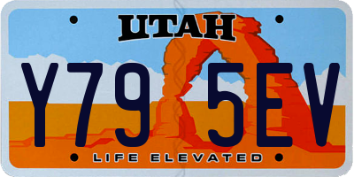 UT license plate Y795EV
