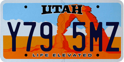 UT license plate Y795MZ