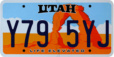 UT license plate Y795YJ