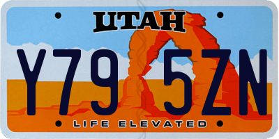 UT license plate Y795ZN