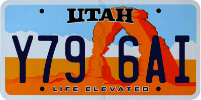UT license plate Y796AI