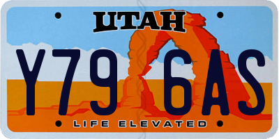 UT license plate Y796AS