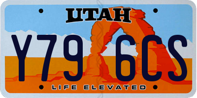 UT license plate Y796CS