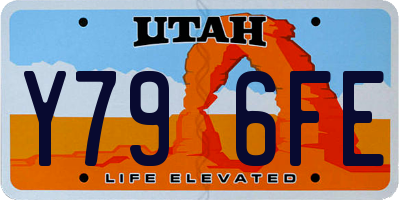 UT license plate Y796FE