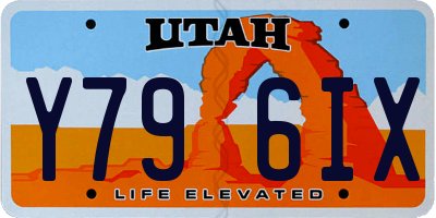 UT license plate Y796IX