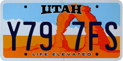 UT license plate Y797FS