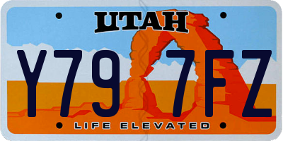 UT license plate Y797FZ