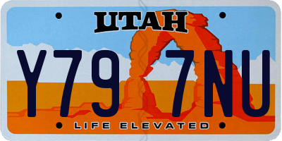 UT license plate Y797NU