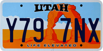 UT license plate Y797NX