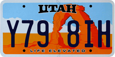 UT license plate Y798IH