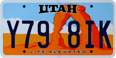 UT license plate Y798IK