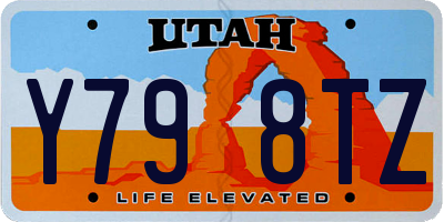 UT license plate Y798TZ