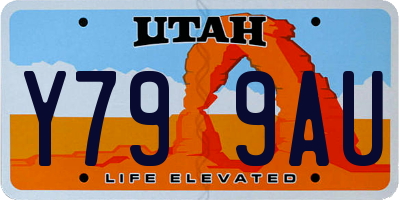 UT license plate Y799AU