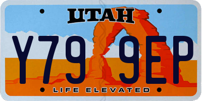 UT license plate Y799EP