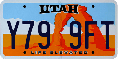 UT license plate Y799FT