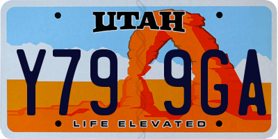 UT license plate Y799GA