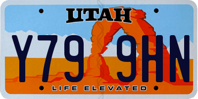 UT license plate Y799HN