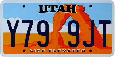 UT license plate Y799JT