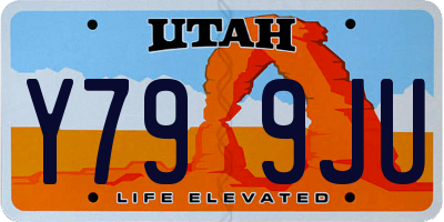 UT license plate Y799JU