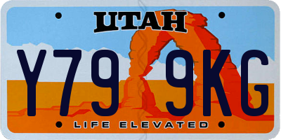 UT license plate Y799KG