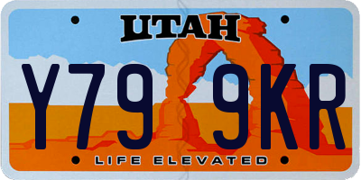 UT license plate Y799KR